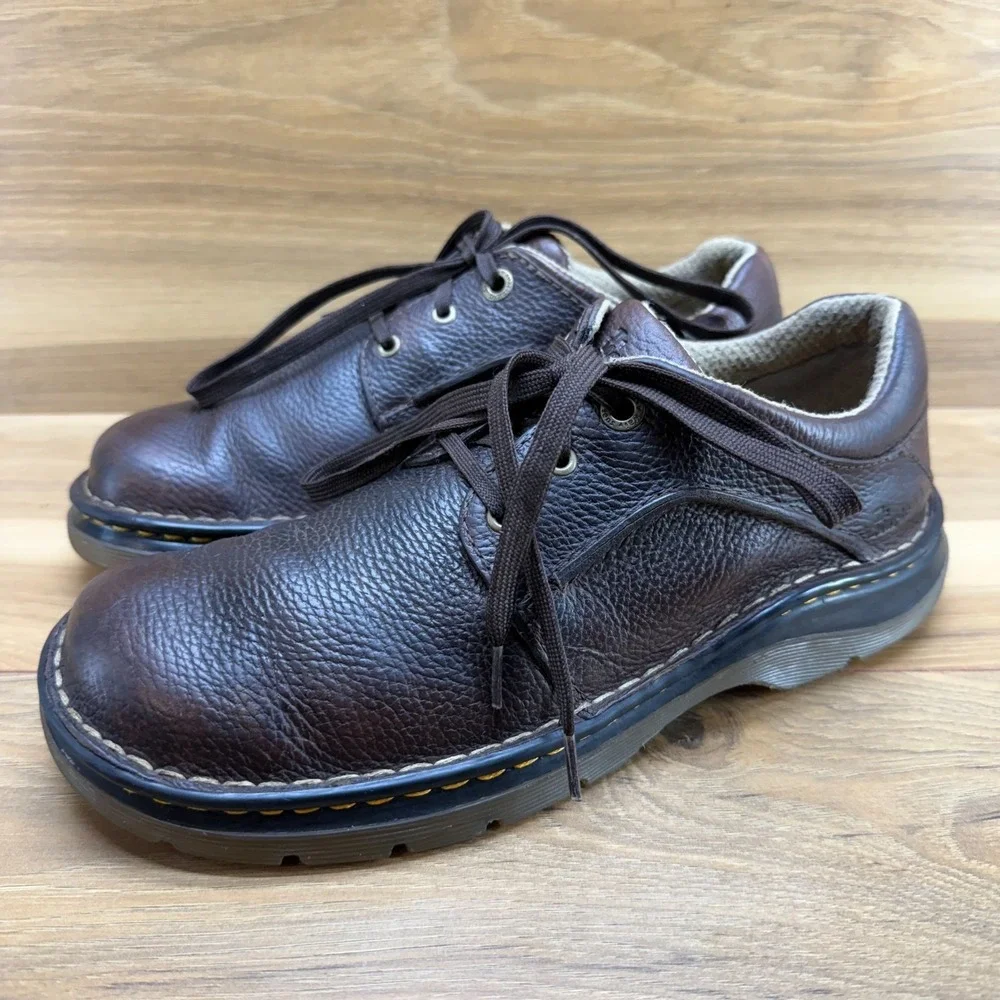 Dr Martens Brown Leather Oxfords Mens 8 Low Top Casual Shoes EU 41